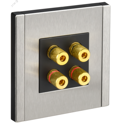 FORTE&PIANO Аудиорозетка 4-местная FP739M металл никель IEK