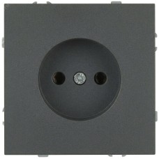 Розетка скрытого монтажа в рамку без заземления 2P 16А-250В IP20 графит 15-2106-06 Galaxy