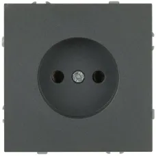 Розетка скрытого монтажа в рамку без заземления 2P 16А-250В IP20 графит 15-2106-06 Galaxy