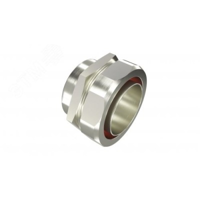 Взрывозащищенная Ex e муфта металлорукав-коробка. 20 мм. M20х1,5.Никелированная латунь. IP66/67