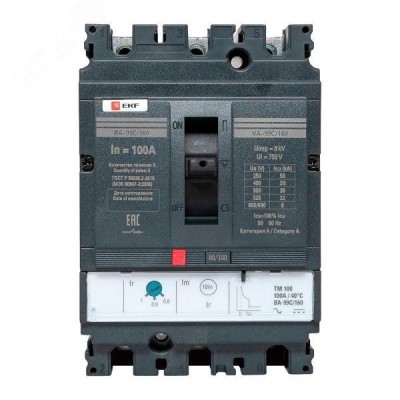 Автоматический выключатель ВА-99C 160/100А 3P 36кА EKF