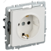 BRITE Розетка 1-местная с заземлением с защитными шторками 16А РС14-1-0-БрБ белый