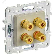 SKANDY Аудиорозетка 4-местная SK-A01B бежевый IEK