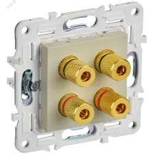 SKANDY Аудиорозетка 4-местная SK-A01B бежевый IEK