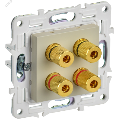 SKANDY Аудиорозетка 4-местная SK-A01B бежевый IEK