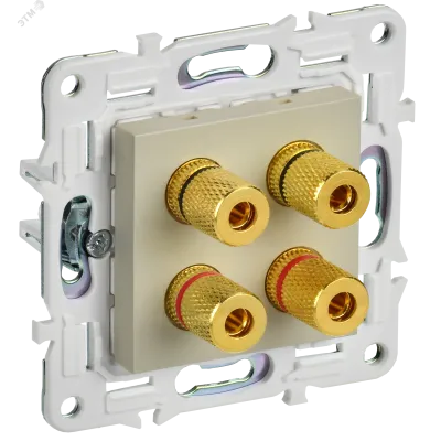 SKANDY Аудиорозетка 4-местная SK-A01B бежевый IEK