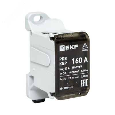 Клеммный блок распределительный КБР 160A EKF