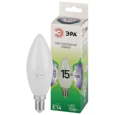Лампа светодиодная ЭРА GREEN LINE LED B35-15W-865-E14 GL E14 15 Вт свеча холодный свет