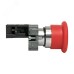 Кнопка BS542 поворотная красная грибок NC IP65 EK2