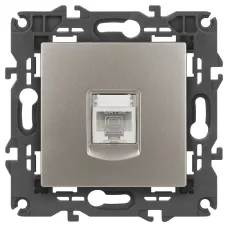 Розетка ЭРА Elegance 14-3107-16 RJ45, титан