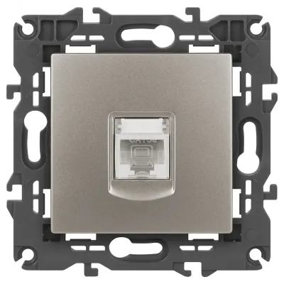 Розетка ЭРА Elegance 14-3107-16 RJ45, титан