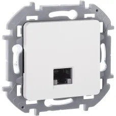 Розетка компьютерная RJ45 категория 6 UTP белый INSPIRIA