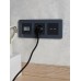 BRITE Розетка с заземлением с защитными шторками 16А с USB A+C 18Вт РЮш11-1-БрГ графит