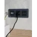 BRITE Розетка с заземлением с защитными шторками 16А с USB A+C 18Вт РЮш11-1-БрГ графит
