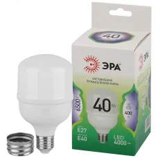 Лампа светодиодная ЭРА GREEN LINE LED POWER T80-40W-865-E27/E40 GL E27/E40 40 Вт колокол холодный свет