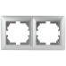 Рамка для розеток и выключателей Intro Solo 4-502-03 на 2 поста, СУ, алюминий