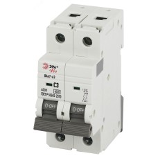 Автоматический выключатель ЭРА PRO VA63-2P03C6 ВА47-63 2P 3А кривая C 6кА