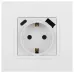 Розетка ЭРА Elegance 14-4108-01 2P+E 16A-250В со шторками с USB type-A+C 5В-3А белый