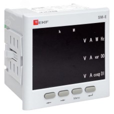 Многофункциональный измерительный прибор SM-Е с реле на панель 96х96 (квадратный вырез)  (без поверки)