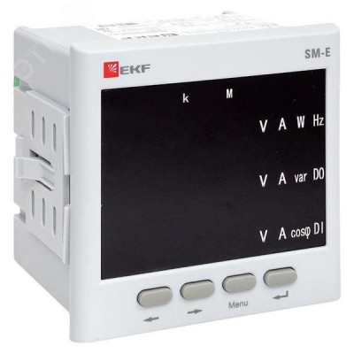 Многофункциональный измерительный прибор SM-Е с реле на панель 96х96 (квадратный вырез)  (без поверки)