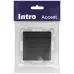 Розетка Intro Accent 6-203-05 2P+E Schuko с крышкой, 16А-250В, IP20, СУ, антрацит