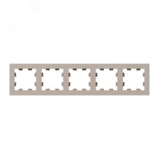 Рамка 5-местная крем.  пластик Эпика EKF