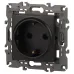 14-2101-05 ЭРА Розетка 2P+E Schuko, 16A-250В, IP20, Эра Elegance, антрацит (10/100/2800)