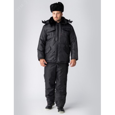 Куртка зимняя для Охранника, черный 48-50/ 182-188   