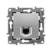 Розетка компьютерная RJ45 категория 6 UTP алюминий ETIKA