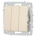 Выключатель Intro Accent 6-106-02 тройной, 10А-250В, IP20, СУ, AL/CU, сл.кость