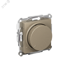 ATLASDESIGN СВЕТОРЕГУЛЯТОР (диммер) повор-нажим, LED, RC, 400Вт, мех., ШАМПАНЬ