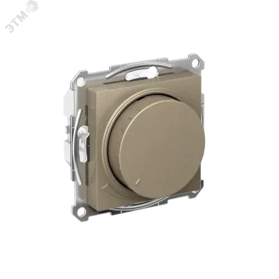ATLASDESIGN СВЕТОРЕГУЛЯТОР (диммер) повор-нажим, LED, RC, 400Вт, мех., ШАМПАНЬ