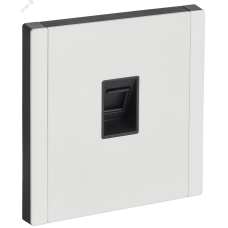 FORTE&PIANO Розетка компьютерная RJ45 кат.6 FP231M металл белый IEK