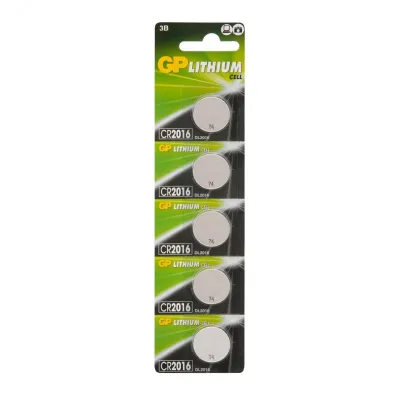 Батарейка дисковая литиевая GP Lithium CR2016