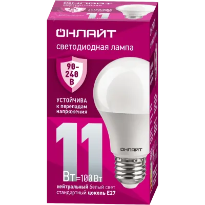 Лампа ОНЛАЙТ 90 399 OLL-A55-11-230-4K-E27 (PRO 90-240 В)