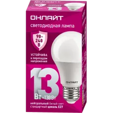 Лампа ОНЛАЙТ 90 401 OLL-A60-13-230-4K-E27 (PRO 90-240 В)