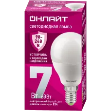 Лампа светодиодная 7 Вт OLL-G45-7-230-4K-E14-FR PRO 90-240В