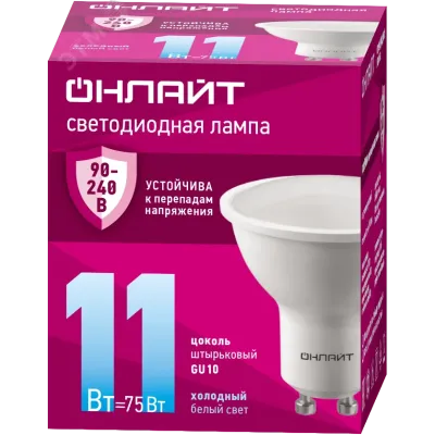 Лампа светодиодная 11 Вт OLL-PAR16-11-230-6.5K-GU10 PRO 90-240В