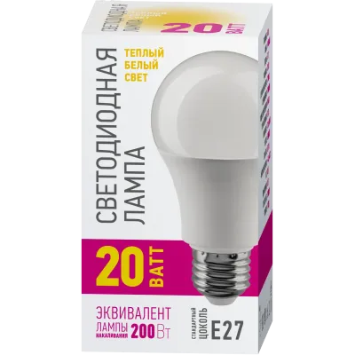 Лампа светодиодная 20 Вт OLL-A60-20-230-2.7K-E27-PROMO