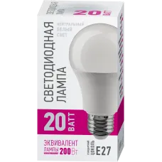 Лампа светодиодная 20 Вт OLL-A60-20-230-4K-E27-PROMO
