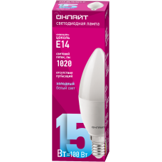 Лампа ОНЛАЙТ 90 454 OLL-C37-15-230-6.5K-E14-FR