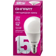 Лампа ОНЛАЙТ 90 459 OLL-G45-15-230-4K-E14-FR