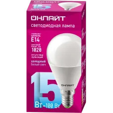 Лампа ОНЛАЙТ 90 460 OLL-G45-15-230-6.5K-E14-FR