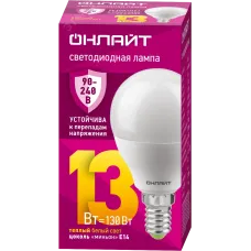 Лампа ОНЛАЙТ 90 543 OLL-G45-13-230-2.7К-E14-FR (PRO 90-240 В)
