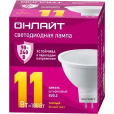 Лампа ОНЛАЙТ 90 549 OLL-MR16-11-230-3К-GU5.3 (PRO 90-240 В)