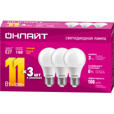 Лампа ОНЛАЙТ 90 602 OLL-A60-11-230-2.7K-E27-PACK3
