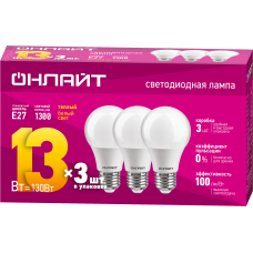 Лампа ОНЛАЙТ 90 604 OLL-A60-13-230-2.7K-E27-PACK3