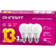Лампа ОНЛАЙТ 90 604 OLL-A60-13-230-2.7K-E27-PACK3