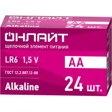 Батарейка Онлайт 90 635 OBT-ALK-LR6-BOX24