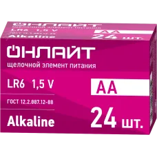 Батарейка Онлайт 90 635 OBT-ALK-LR6-BOX24